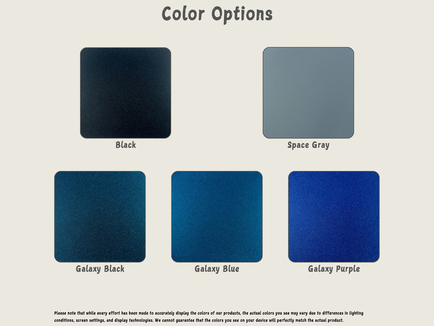 Sharpening Stone Storage Case color options: Black, Space Gray, Galaxy Black, Galaxy Blue, and Galaxy Purple. Actual colors may vary due to lighting and screen settings.