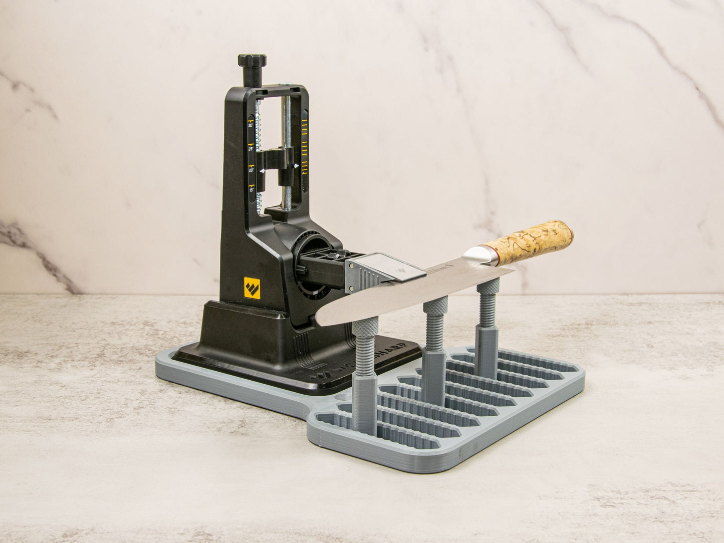 Main product image of the platform for Work Sharp Precision Adjust with knife supports installed.