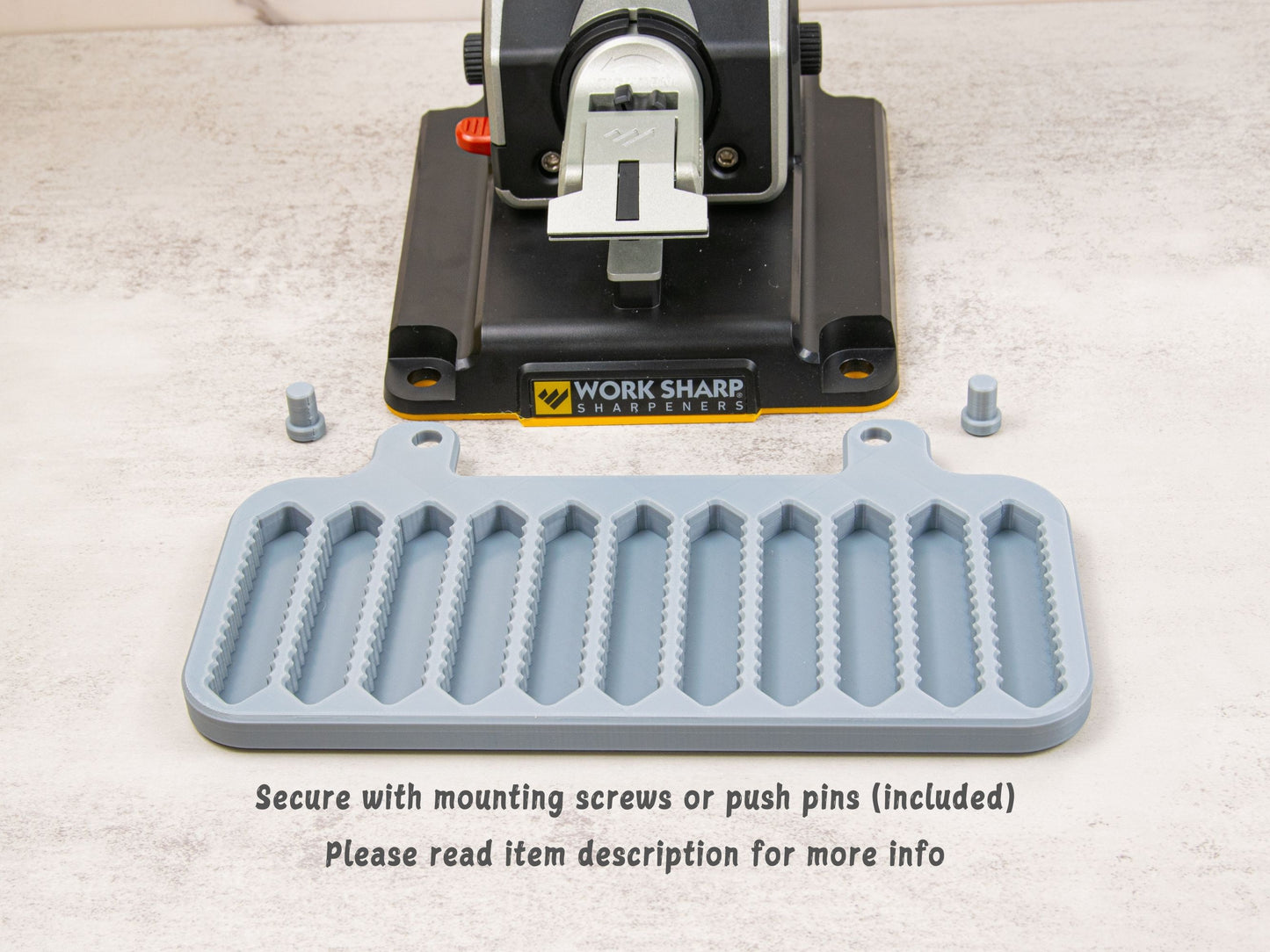 Platform with push pins for mounting to Work Sharp Professional Precision Adjust base.
