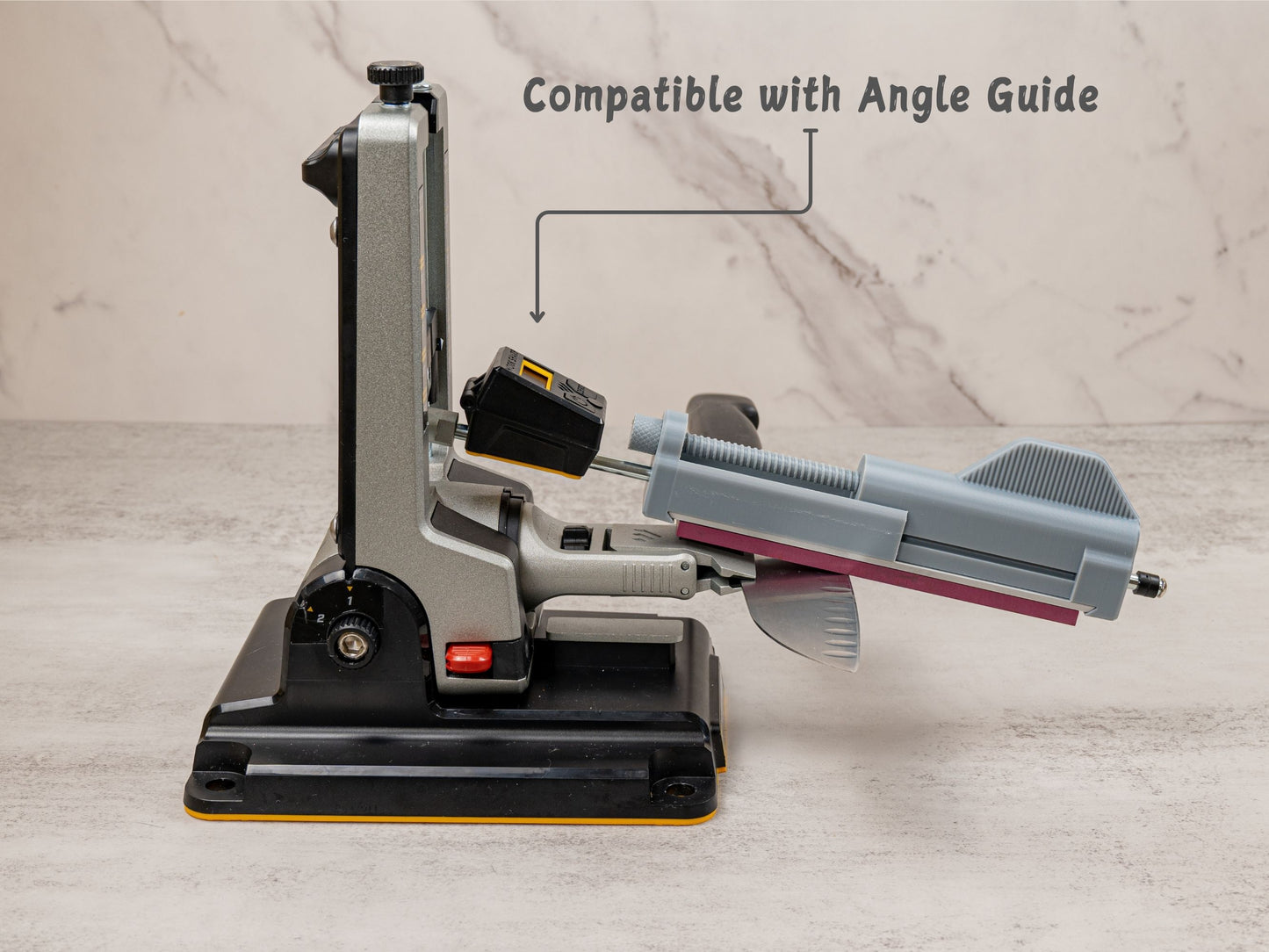 Stone holder for Work Sharp Professional Precision Adjust, compatible with built-in angle guide