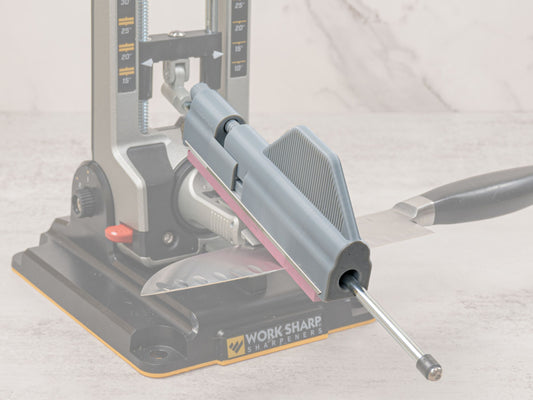 6-inch stone holder installed on Work Sharp Professional Precision Adjust sharpener.