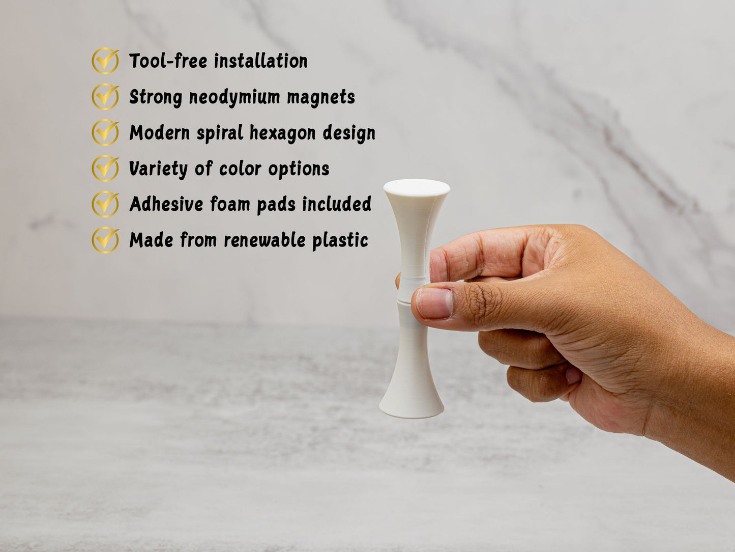 Magnetic Door Holder with Smooth Cylindrical Design