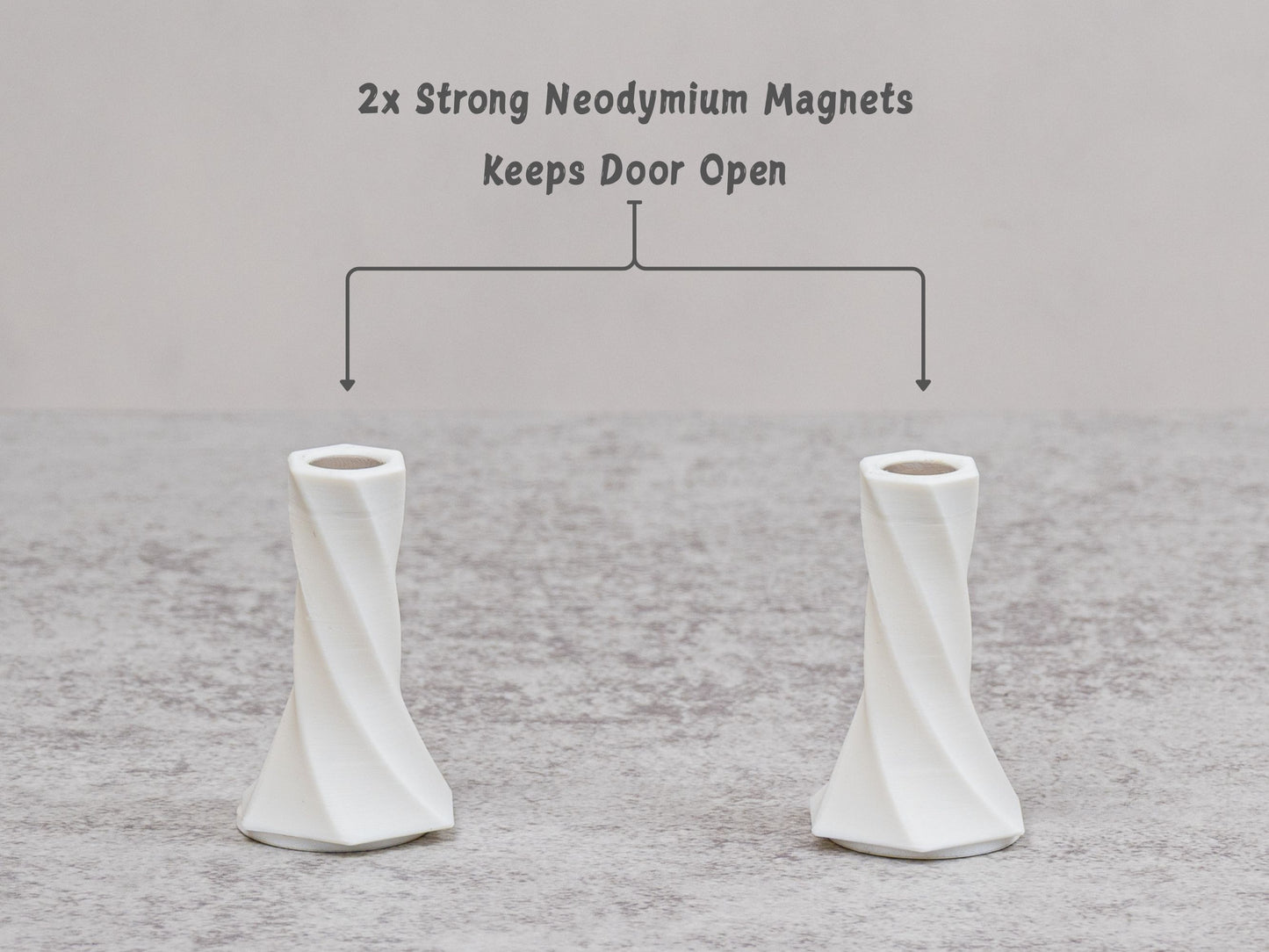 Magnetic Door Holder with Spiralized Hexagon Design