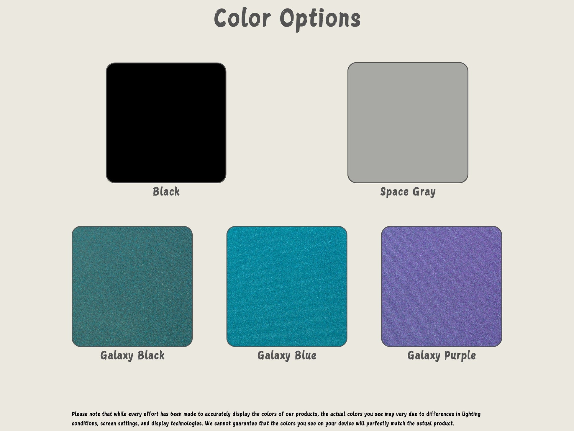 Sharpening Stone Storage Case color options: Black, Space Gray, Galaxy Black, Galaxy Blue, and Galaxy Purple. Actual colors may vary due to lighting and screen settings.