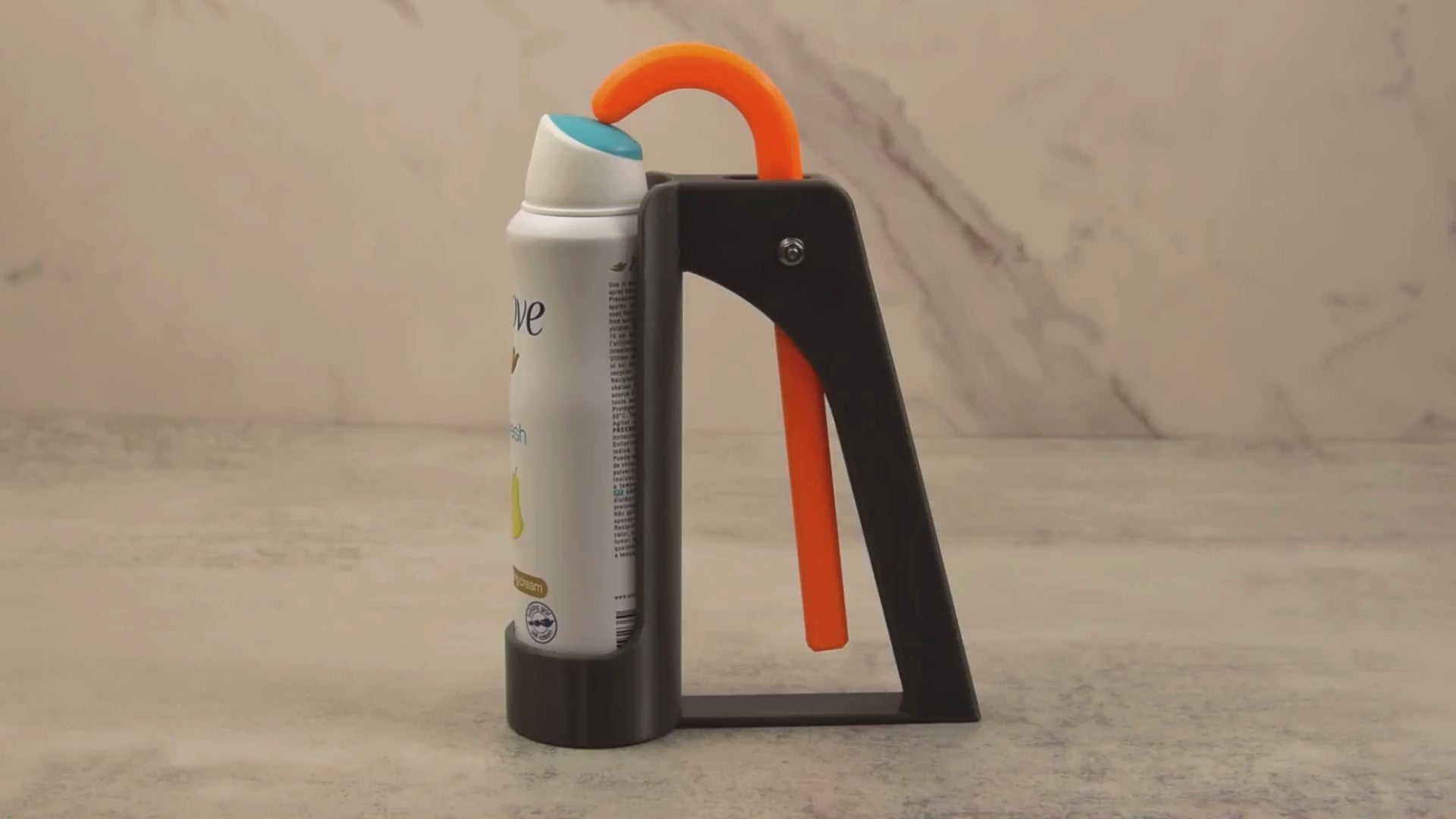 Video highlighting how the Deodorant Spray Assistant simplifies spraying deodorant for users with arthritis or hand weakness.