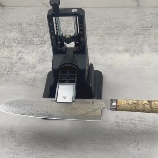 Universal stone holder for Work Sharp Precision Adjust in use with 4" to 6" sharpening stones