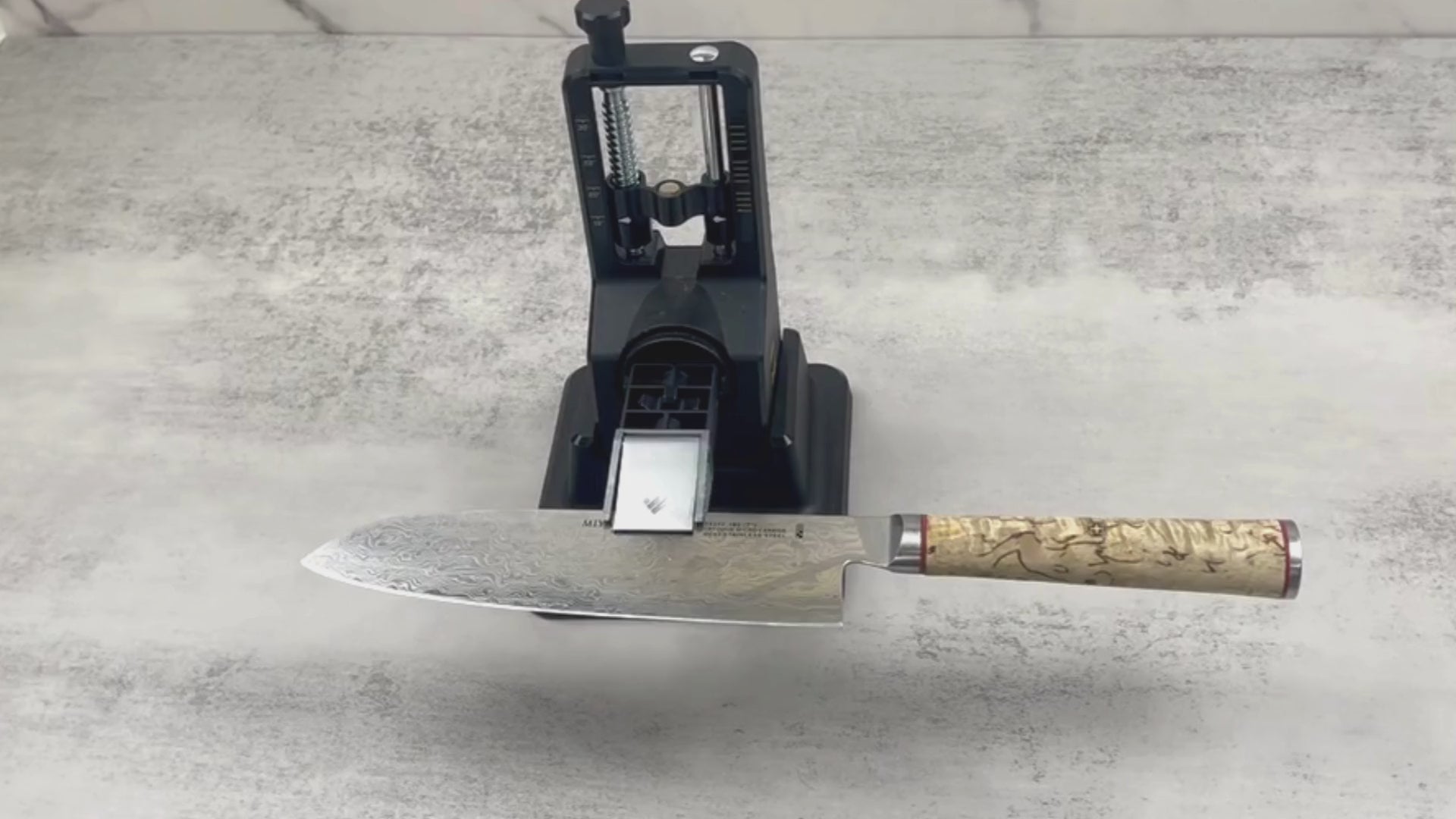 Universal stone holder for Work Sharp Precision Adjust in use with 4" to 6" sharpening stones